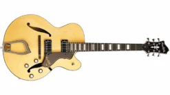 HAGSTROM HJ500 HOLLOW BODY ELECTRIC GUITAR, NATURAL