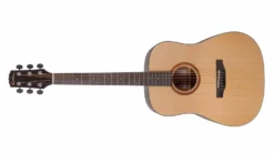 Martinez ‘Natural Series’ Left Handed Spruce Top Acoustic Dreadnought Guitar (Open Pore)