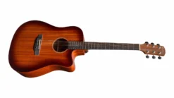 Martinez ‘Southern Star’ Series Mahogany Solid Top Acoustic-Electric Dreadnought Cutaway Guitar (Satin Sunburst)