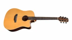 Martinez ‘Southern Star’ Series Spruce Solid Top Acoustic-Electric Dreadnought Cutaway Guitar (Natural Gloss)