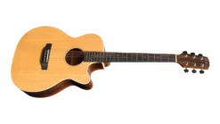 Martinez ‘Southern Star’ Series Spruce Solid Top Acoustic-Electric Small Body Cutaway Guitar (Natural Gloss)
