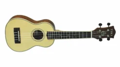 Tiki ‘6 Series’ Spruce Solid Top Soprano Ukulele With Hard Case (Natural Satin)