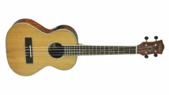 Tiki ‘7 Series’ Cedar Solid Top Electric Tenor Ukulele With Hard Case (Natural Satin)