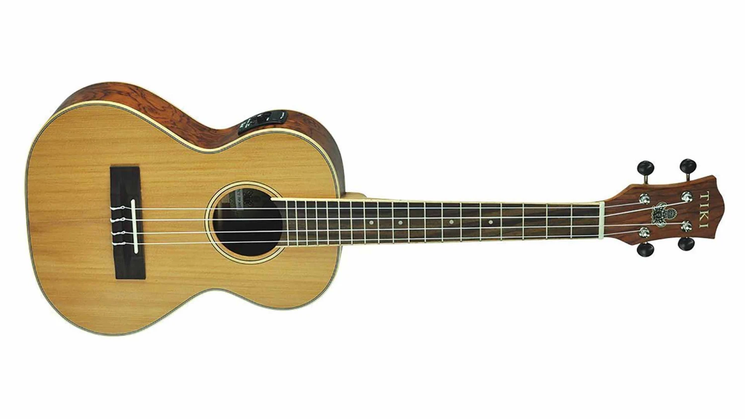 Tiki ‘7 Series’ Cedar Solid Top Electric Tenor Ukulele With Hard Case (Natural Satin) 1 Tiki ‘7 Series’ Cedar Solid Top Electric Tenor Ukulele With Hard Case (Natural Satin)