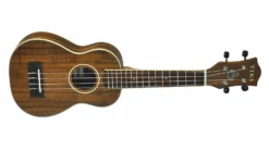 Tiki ‘9 Series’ Koa Solid Top Soprano Ukulele With Hard Case (Natural Satin)